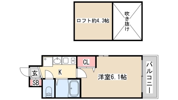 エステムコート三宮EASTポルトマーレの物件間取画像